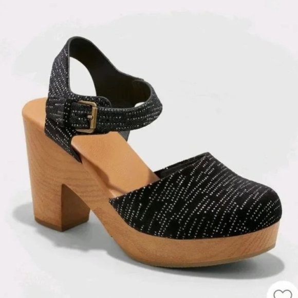 marcia heeled clog pumps